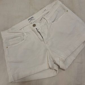 Frame White Denim Shorts